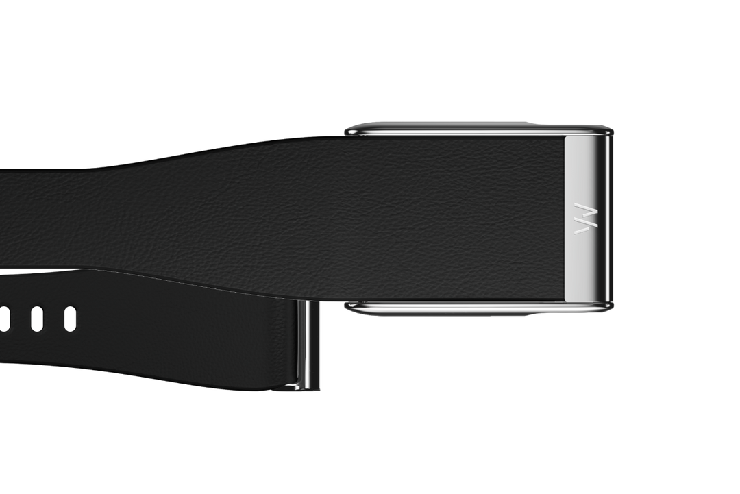 5.0 LeatherLuxe Tapered Band | Black with Titanium