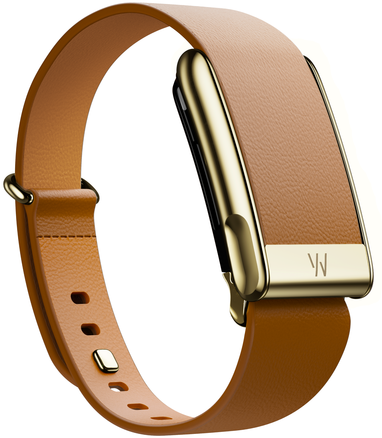 5.0 LeatherLuxe Tapered Band | Camel with Gold