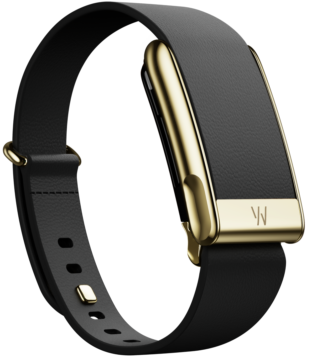 5.0 LeatherLuxe Tapered Band | Black with Gold